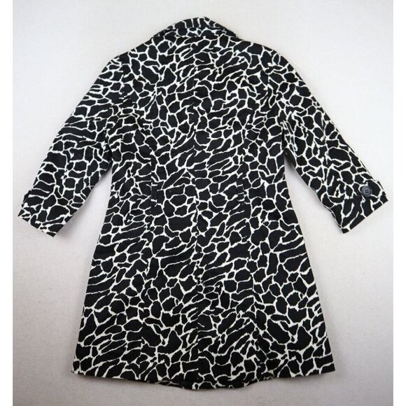 FOREVER 21 TWENTYONE - WOMEN'S BLACK & WHITE PRINT 3/4 SLEEVE TRENCH JACKET - L - Picture 8 of 9